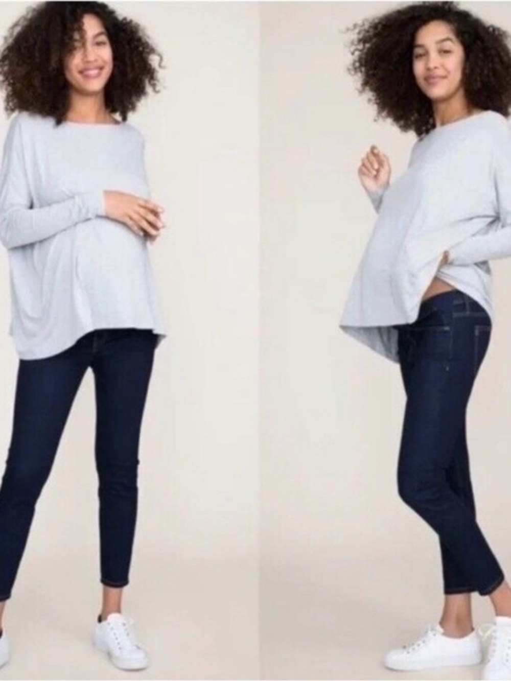 Hatch × Current Elliott Sz 29 Maternity Stiletto Jeans in Serenity Dark Wash